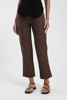 Pantalón mujer Iris café Lino Froens