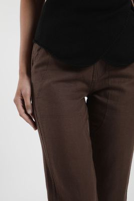 Imagen 2 del producto Pantalón mujer Iris café Lino Froens