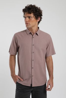 Camisa manga corta Classic rosado Algodón orgánico Froens