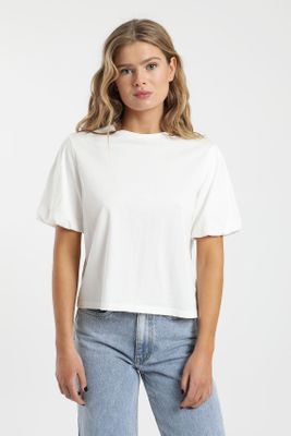 Polera mujer manga corta globo 100% algodón orgánico Froens