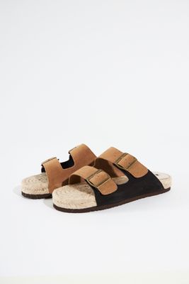 Sandalia mujer cuero Tormes camel