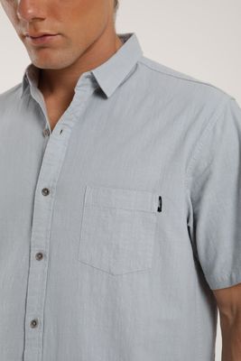 Imagen 2 del producto Camisa hombre manga corta Texture celeste Algodón orgánico Froens
