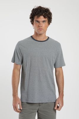 Imagen 2 del producto Polera hombre manga corta Rayas Tejida azulLino Froens