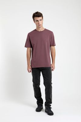 Imagen 2 del producto Polera manga corta hombre Plain burdeo 
