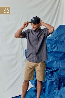 Imagen 2 del producto Camisa manga corta Texture hombre Military gris  