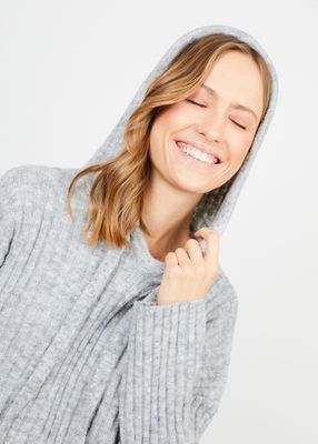 Imagen 2 del producto Chaleco mujer Hoodie gris 