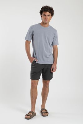 Polera hombre manga corta Plain lila Algodón orgánico Froens