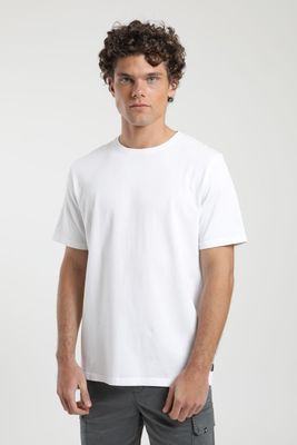 Polera hombre manga corta Heavyweight Plain blanco Algodón orgánico Froens