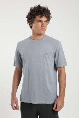 Polera hombre manga corta Text lila Algodón orgánico Froens