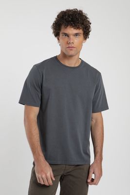 Imagen 2 del producto Polera hombre manga corta Heavyweight Plain grafito Algodón orgánico Froens
