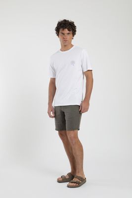 Polera hombre manga corta Cactus blanco Algodón orgánico Froens