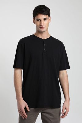 Polera manga corta hombre Mao negro