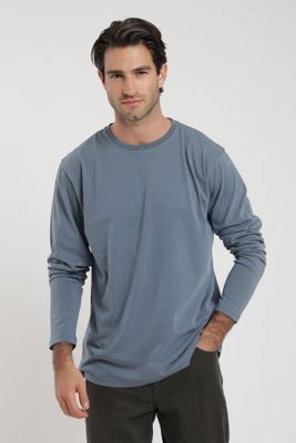 Imagen 1 del producto Polera hombre manga larga Plain azul Froens