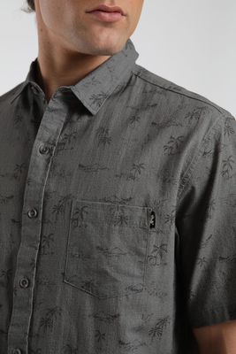 Imagen 2 del producto Camisa hombre manga corta Hawaii olivo Algodón orgánico Froens