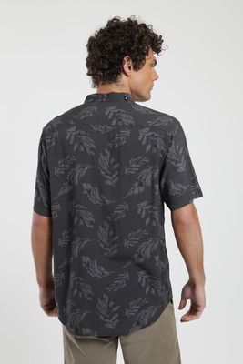 Imagen 2 del producto Camisa hombre manga corta Trazo Hojas grafito Viscosa Froens