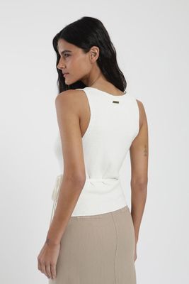 Imagen 2 del producto Polera mujer cruzada blanca Froens