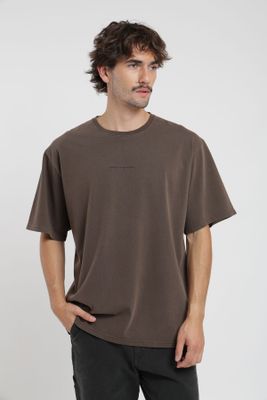 Imagen 1 del producto Polera hombre manga corta Oversize café Froens