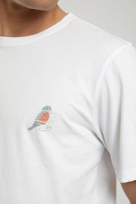 Imagen 2 del producto Polera hombre manga corta Martín Pescador blanco Algodón orgánico Froens