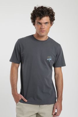 Imagen 2 del producto Polera hombre manga corta Cactus grafito Algodón orgánico Froens