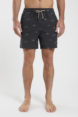 Traje de Baño hombre Trunk Pez grafito Poliéster Reciclado Froens