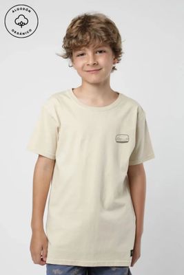 Polera manga corta kids playa beige