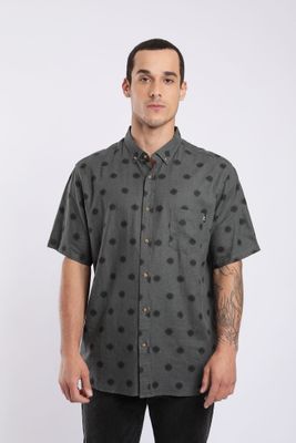 Camisa manga corta viscosa Sol negro