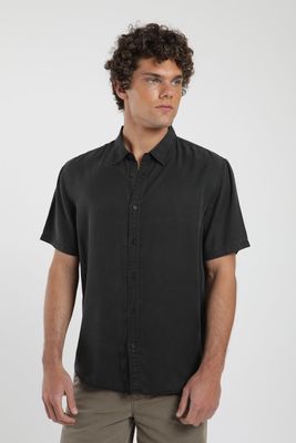 Camisa hombre manga corta Puelche grafito Tencel Froens