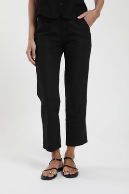 Pantalón mujer Iris negro Lino Froens