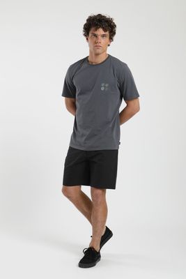 Imagen 2 del producto Polera hombre manga corta Monstera grafito Algodón orgánico Froens