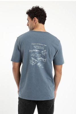 Imagen 2 del producto Polera hombre manga corta pez 100% algodón orgánico Froens