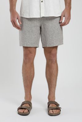 Imagen 2 del producto Short hombre de Lino rayas taupe Froens