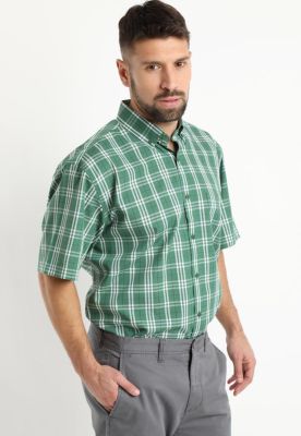 Imagen 2 del producto Camisa Fantasia Premium Manga Corta Boton Cuello Verde Oscuro
