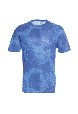 Polera Manga Corta Poliéster Azul