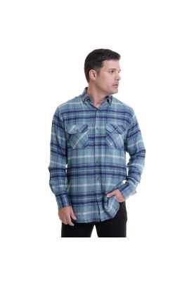 Camisa Leñadora Celeste