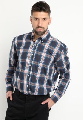 Imagen 1 del producto Camisa Fantasia Premium Manga Larga Boton Cuello Azul Marino