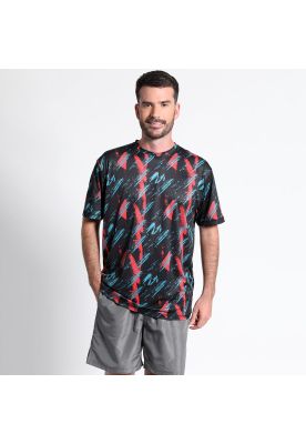 Polera Manga Corta Full Print Deportiva Regular Fit