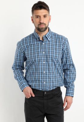 Camisa Fantasia Premium Manga Larga Boton Cuello Celeste