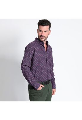 Imagen 2 del producto Camisa Villela Estampada Manga Larga