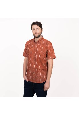 Camisa M/C Estampada Slim Fit