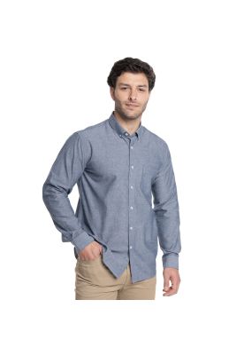 Imagen 1 del producto CAMISA HOMBRE MANGA LARGA CUELLO SEMI ITALIANO CHAMBRAY