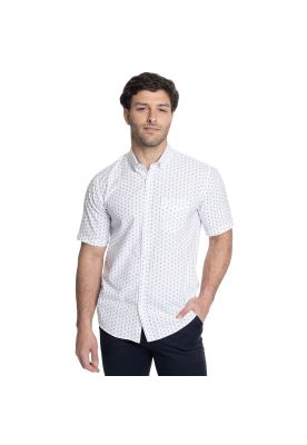 CAMISA HOMBRE MANGA CORTA ESTAMPADA OXFORD
