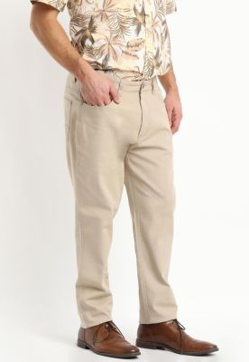 Pantalon Canvas 5 Bolsillos Spandex Beige