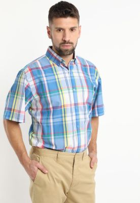 Imagen 2 del producto Camisa Fantasia Premium Manga Corta Boton Cuello Celeste