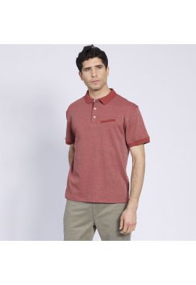 Imagen 2 del producto Polera Manga Corta Jacquard Mc Rojo