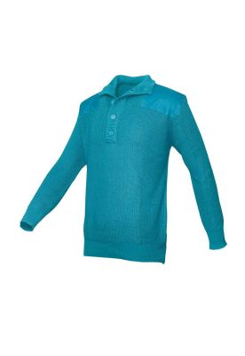 Sweater Botón Medio Calipso Oscuro