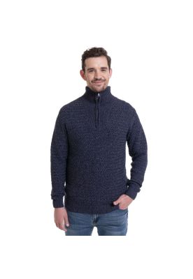 Sweater Medio Cierre Azul Marino