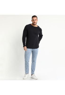 Sweater Cuello Redondo Gris Medio