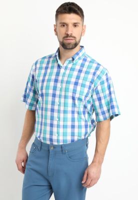 Camisa Fantasia Clasica Manga Corta Boton Cuello Agua