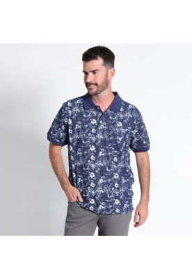 Polera Piqué Estampada Manga Corta Regular Fit