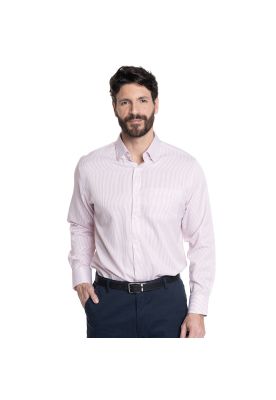 CAMISA HOMBRE LISTADA CLÁSICA CUELLO SEMI ITALIANO